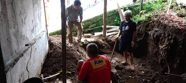 Kecamatan Leksono melakukan Mitigasi bencana di Desa Selokromo (9/4)